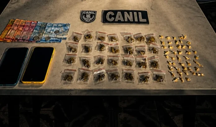 Ação do Canil do 3º BPM prende homem por tráfico e apreende drogas
